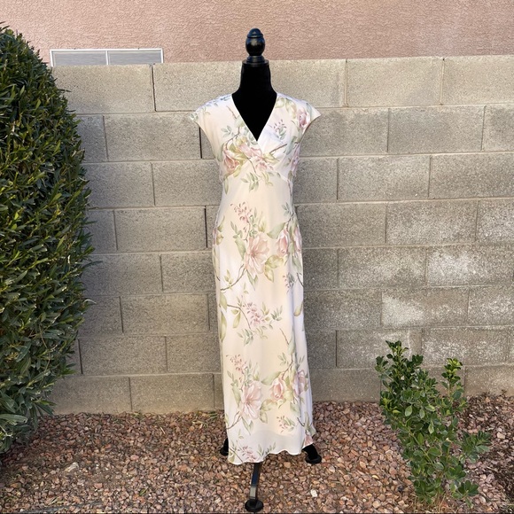 Vintage Kathy Roberts Floral Formal Dress - Picture 3 of 16